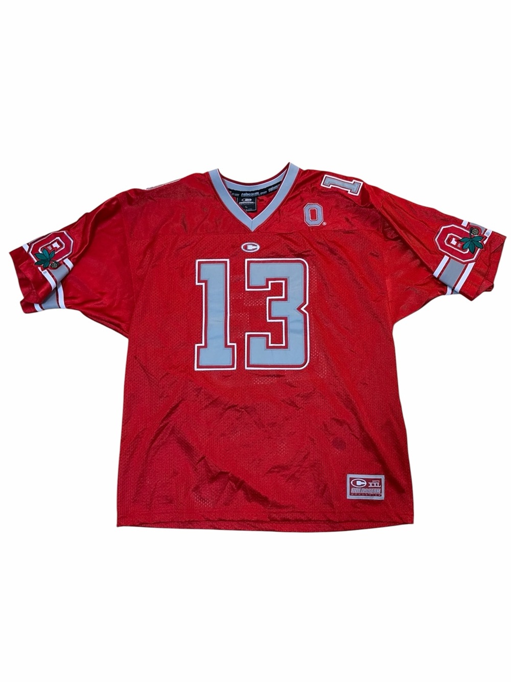 Ohio State Buckeyes Colosseum NCAA Football Red Sewn #13 Jersey Size L Unisex